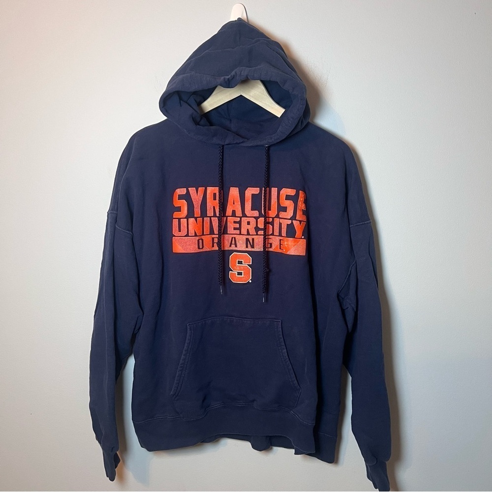 Vintage Syracuse University Orange Hoodie Men’s XL Blue Sweatshirt Hanes NCAA